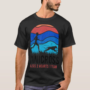 Canicross 6 Legs 2 Hearts 1 Team Dog Running Pun T-Shirt