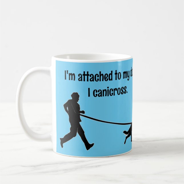 Canicross - Attached to My Dog GSD Coffee Mug (Left)