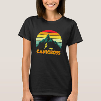 Canicross Dog Sport Mountains Runners With Dog Run T-Shirt