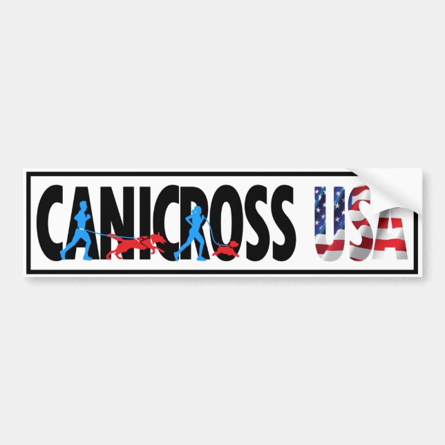 Canicross USA Bumper Sticker (Front)