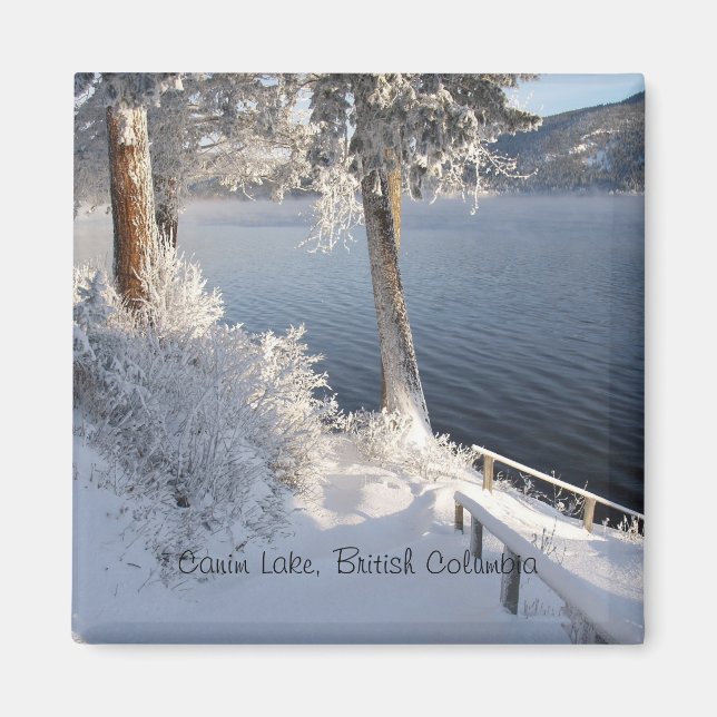 Canim Lake, British Columbia in Winter Magnet (Front)