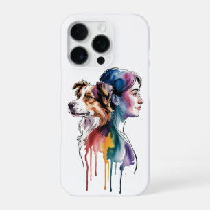Canina Border Collie Watercolor - Female iPhone 16 Pro Case