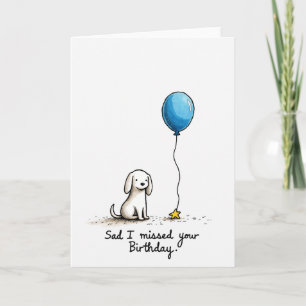Canine Balloon Birthday Card