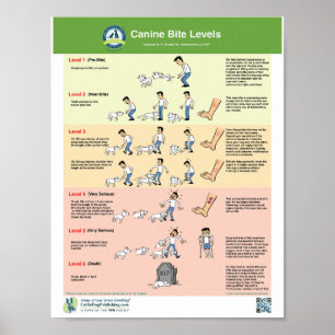 Canine Bite Levels Poster
