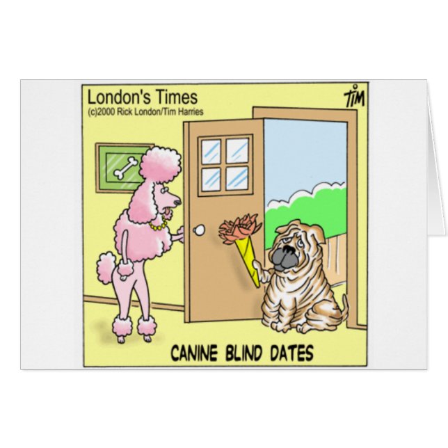 Canine Blind Dates Funny Dog Cartoon Gifts & Tees (Front Horizontal)
