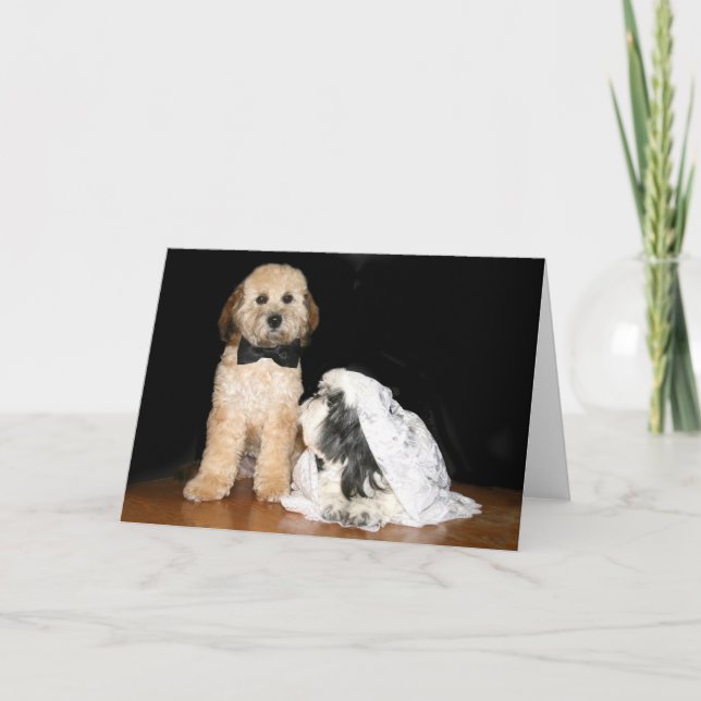 Canine bride and groom card (Front)