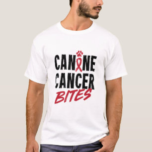 Canine Cancer Bites Dog Carcinoma Awareness T-Shirt