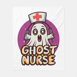 Canine Care on Halloween One Spooky Nurse Dog   Fleece Blanket