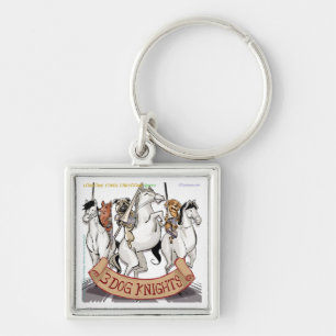Canine Chivalry Funny Cartoon Key Ring