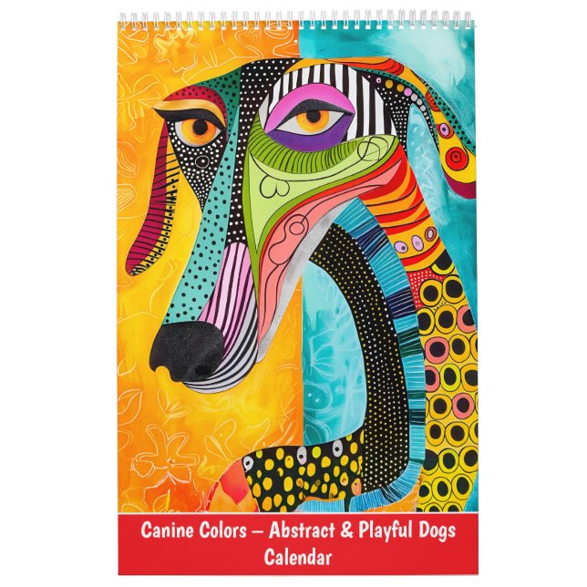 Canine Colours – Abstract & Playful Dogs Calendar (Cover)