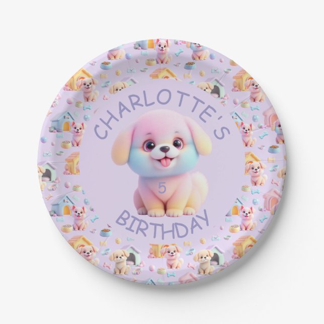 Canine Cuddle 2 Paper Plate (Front)