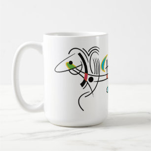Canine Dog Abstract Modern Retro Art Mug