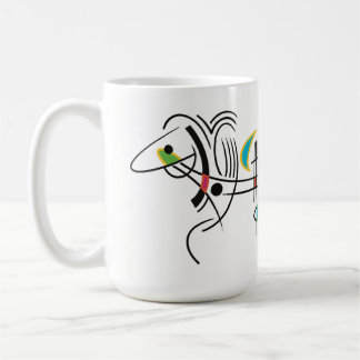 Canine Dog Abstract Modern Retro Art Mug