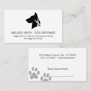 Canine Dog Scissors Animal Groomer Appointment Card