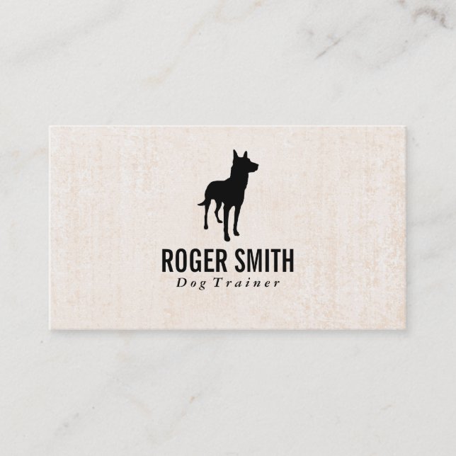 Canine | Dog Training | Texture Animal Business Card (Front)