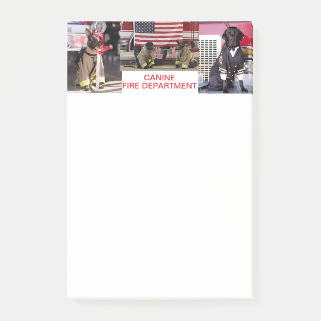 Canine Fire Department Note Pad (Front)