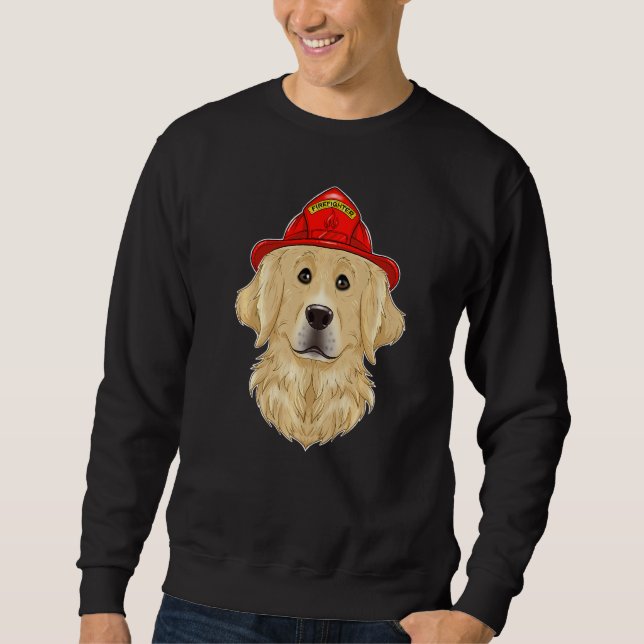 Canine Handler I Fireman Dog I Firefighter Golden  Sweatshirt (Front)