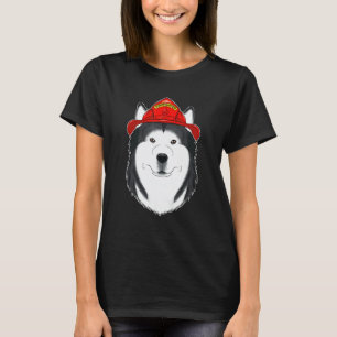 Canine Handler I Fireman Dog I Firefighter Husky T-Shirt