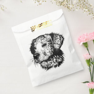 Canine Head Sketch  Favour Bag