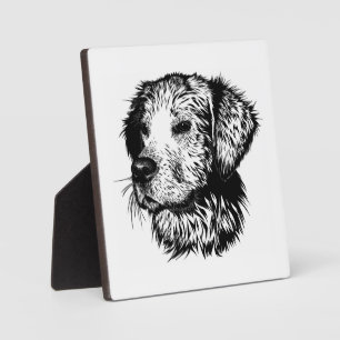 Canine Head Sketch  Plaque
