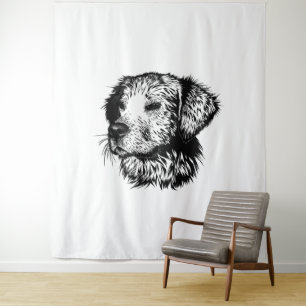 Canine Head Sketch  Tapestry