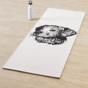 Canine Head Sketch Yoga Mat