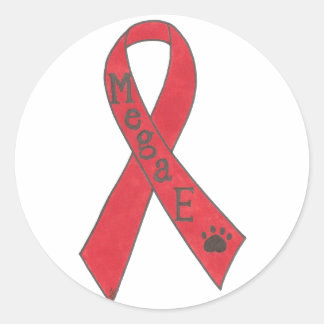 Canine Megaesophagus Support Ribbon Sticker