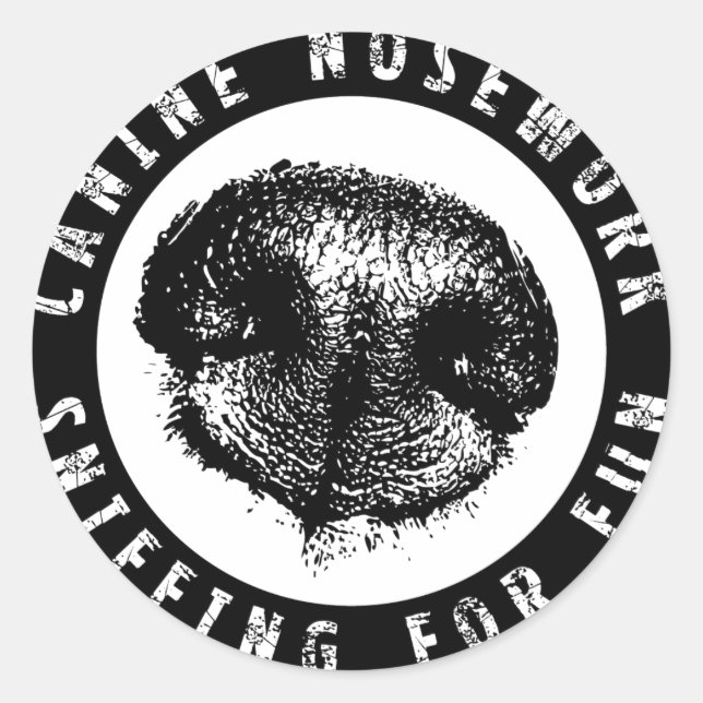 Canine Nosework, Sniffing for Fun Classic Round Sticker (Front)