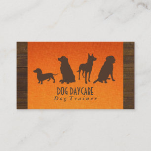 Canine Pack   Dog Training (wood & fabric) Business Card
