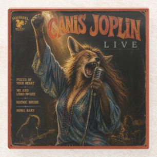Canis Joplin Album: a Parody Glass Coaster