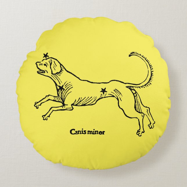 Canis Minor, 1482 Round Cushion (Front)