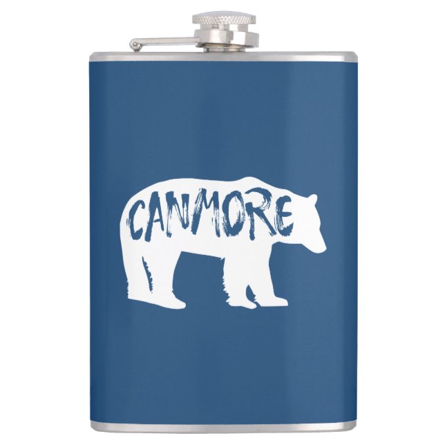 Canmore Alberta Bear Hip Flask (Front)