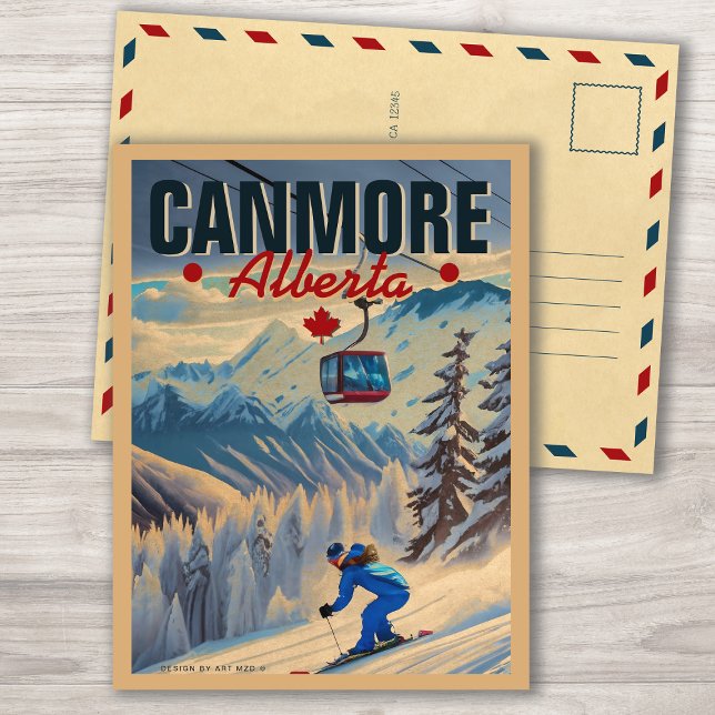 Canmore Alberta Mountains Canada 1950s Postcard (Creator Uploaded)