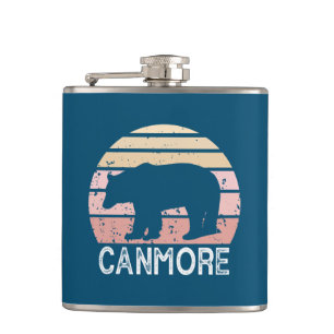 Canmore Alberta Retro Bear Hip Flask
