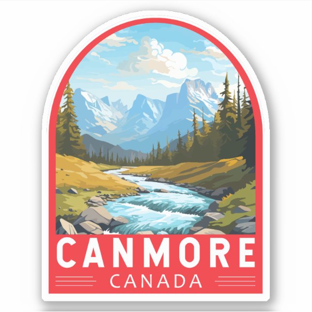 Canmore Canada Travel Art Vintage (Front)