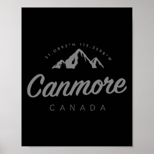 Canmore Mountain Vacation Skiing Canada  Poster