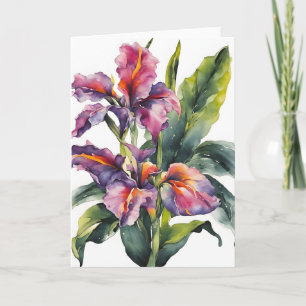 Canna - Watercolor flowers Card