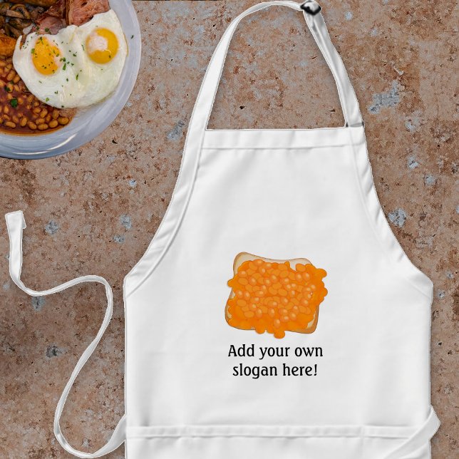 Canned beans over toast - add your own fun slogan standard apron (Creator Uploaded)