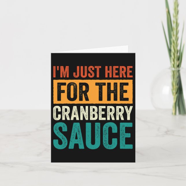Canned Cranberry Sauce Jellied Happy Thanksgiving  Card (Front)