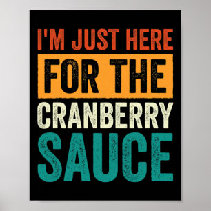 Canned Cranberry Sauce Jellied Happy Thanksgiving  Poster
