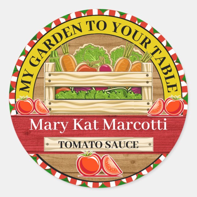 Canned From the Garden Farm Sticker (Front)