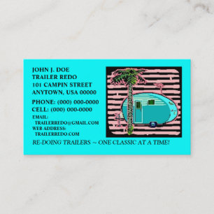 CANNED HAM VINTAGE TRAVEL TRAILERS BUSINESS CARDS! BUSINESS CARD
