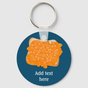 Canned Tomato Beans on Toast Slice - UK style Key Ring