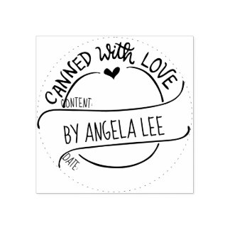 Canned with love - Personalised Rubber Stamp