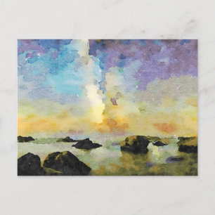 *~* Cannelle  Beach Italia Italy Sunset AP12 Postcard