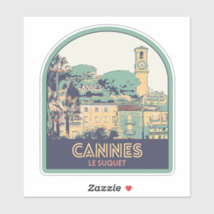 Cannes city France view of suquet old town Sticker