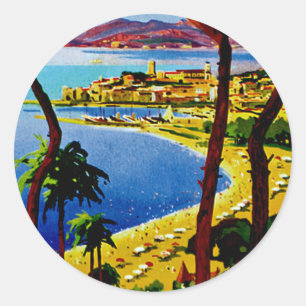 Cannes ~ Cote d'Azur Classic Round Sticker