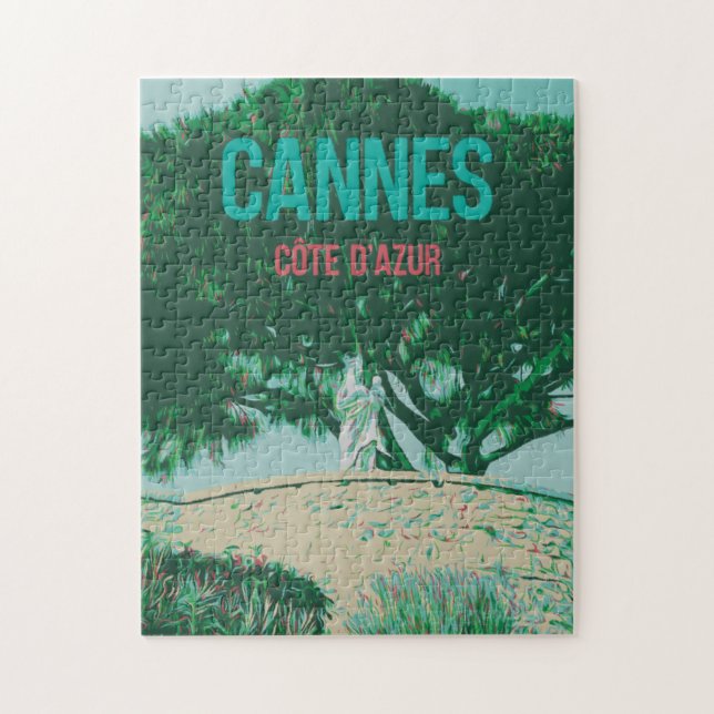 Cannes Côte d'Azur Le Suquet illustration France Jigsaw Puzzle (Vertical)