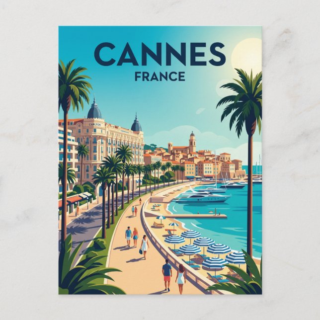 Cannes France Postcard (Front)