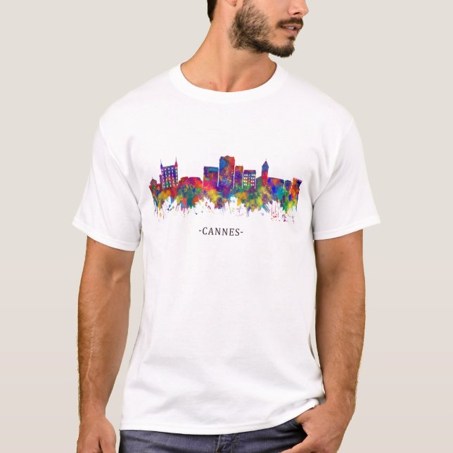Cannes France Skyline T-Shirt (Front)